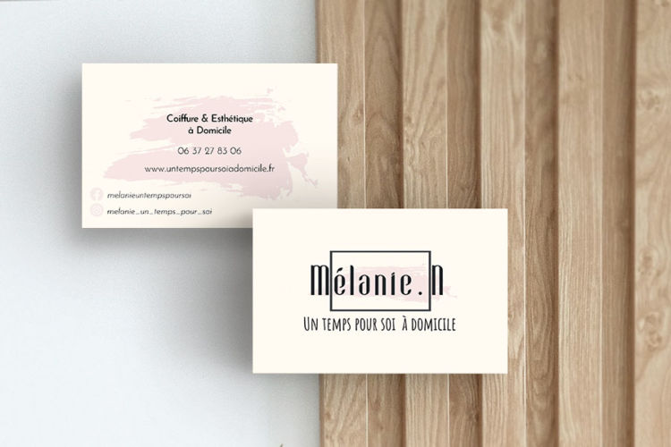 Création logo et carte de visite un temps pour soi à domicile