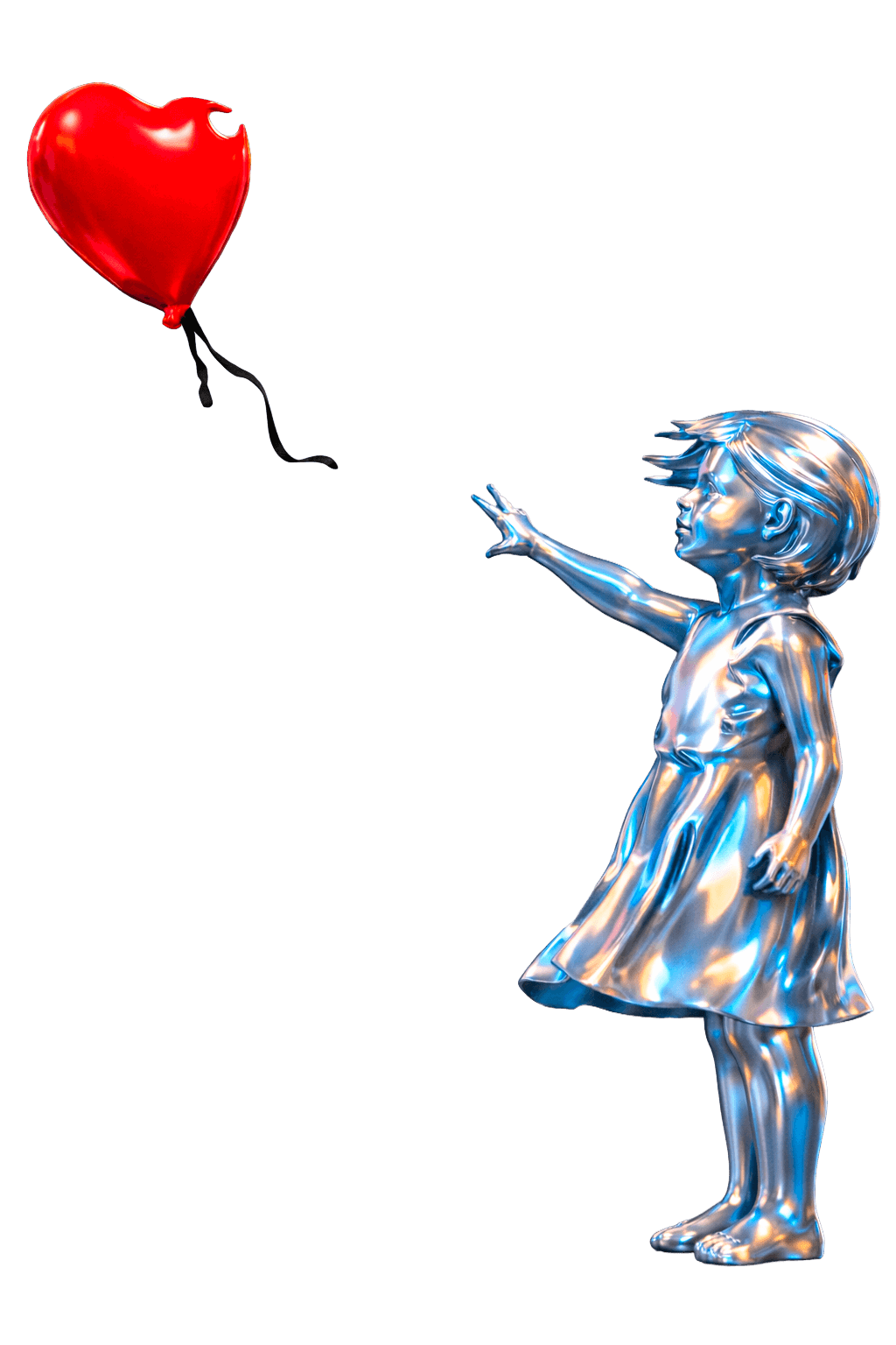 Illustration enfant ballon rouge Stylisé 3D