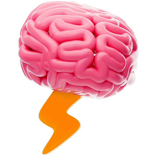Icône cerveau rose intelligence artificielle Stardust Communication