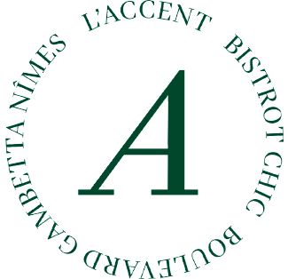 Logo L'Accent Bistrot Chic Boulevard Gambetta Nîmes — création web et photogaphie Stardust Communication