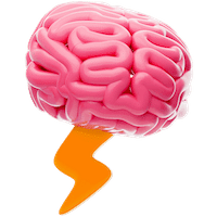 Icône cerveau rose — menu service intelligence artificielle Stardust Communication