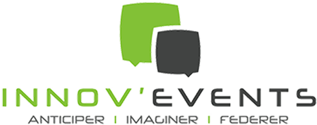 Logo InnovEvents animation et séminaires — création graphique Stardust Communication