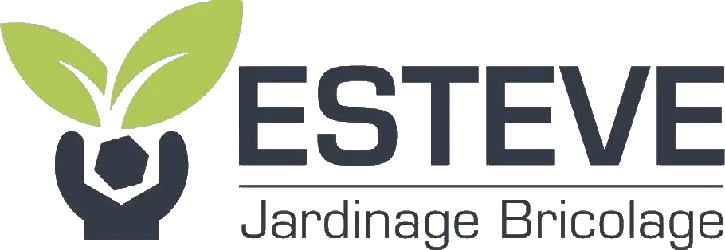 Logo Esteve Jardinage Bricolage avec plante verte — création graphique Stardust Communication