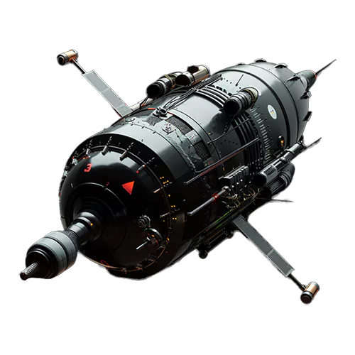 Capsule ou sonde spatiale dans l'espace — thème science-fiction Stardust Communication